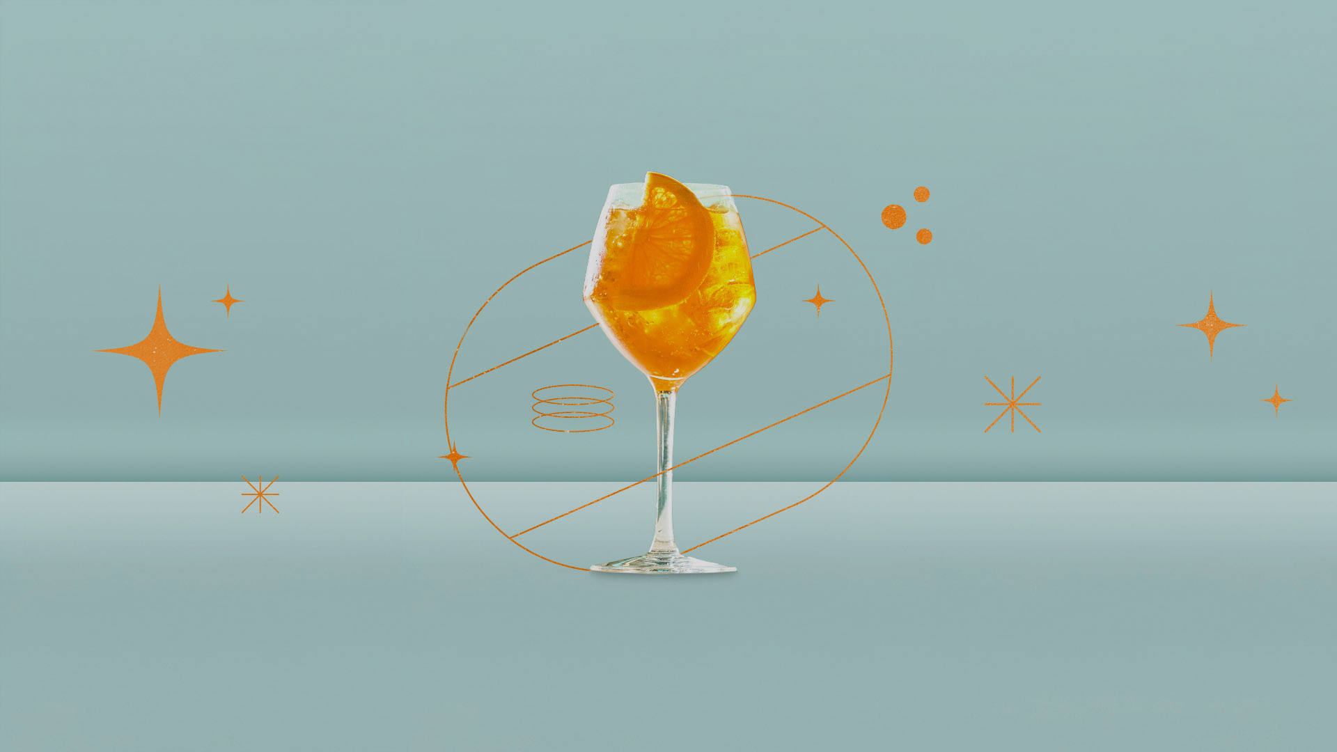Aperol Spritz Happy Hour darkened