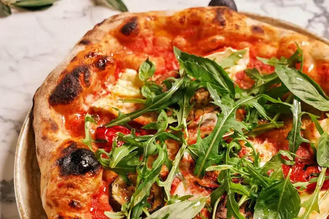 Pizza Caprino featured on our seasonal Italian menu