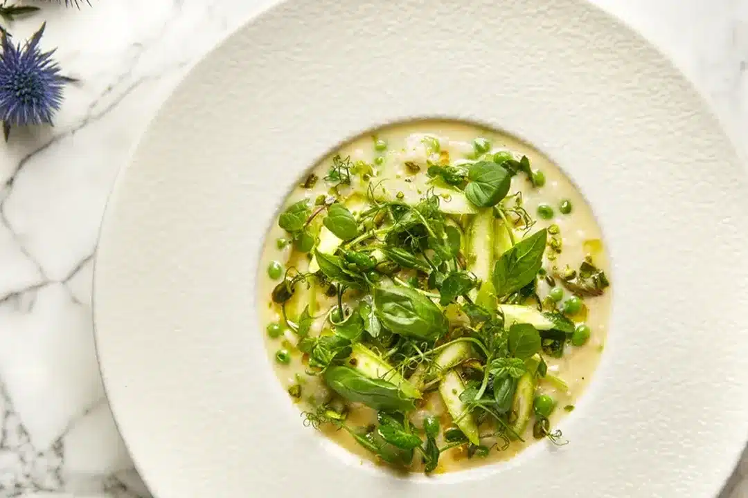 Risotto Primavera featured on our seasonal Italian menu