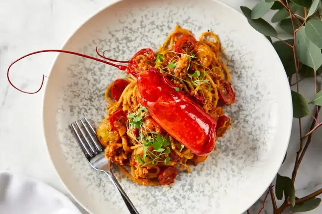 Spaghetti all'Aragosta featured on our seasonal Italian menu