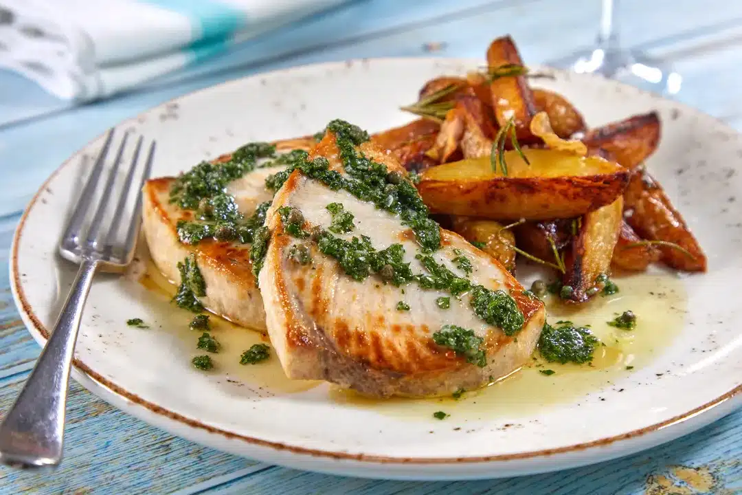 Pesce Spada featured on our seasonal Italian menu